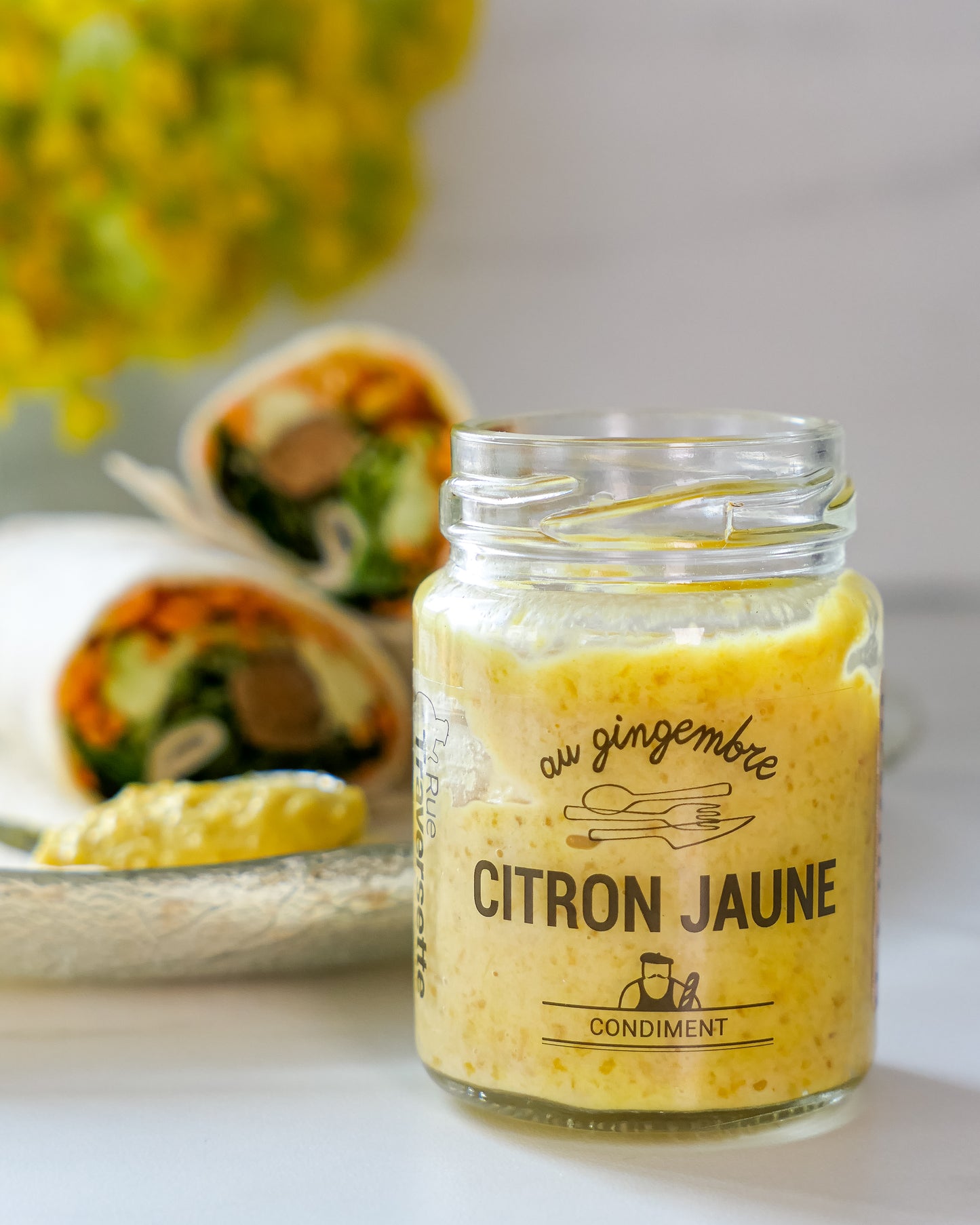 Crème de citron jaune au gingembre