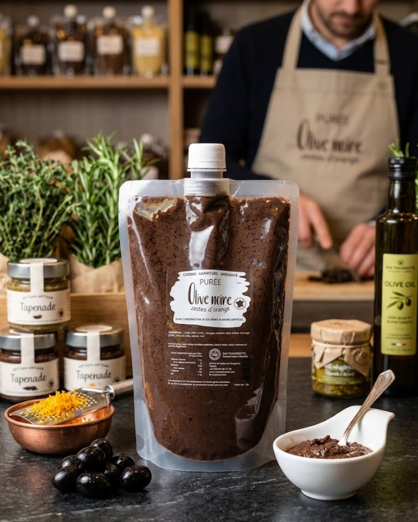 Poche 1kg - Olive noire aux zestes d'oranges