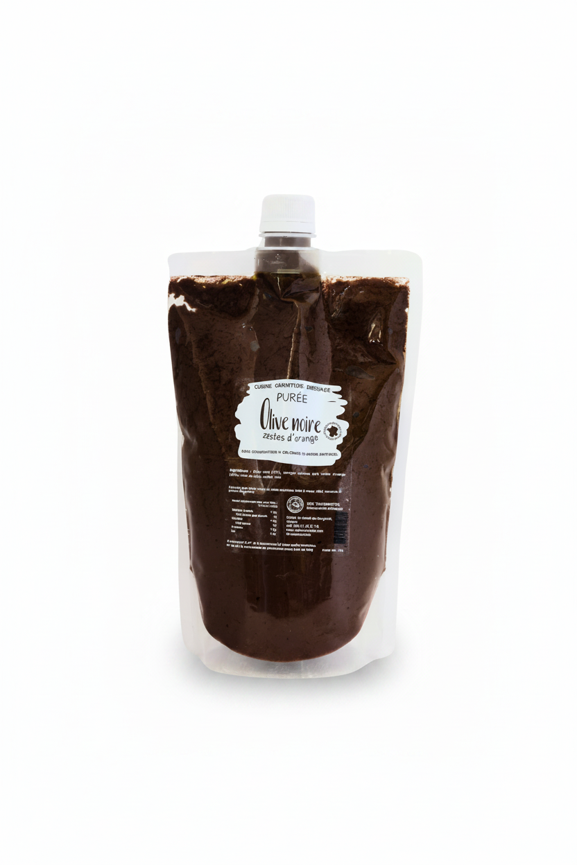 Poche 1kg - Olive noire aux zestes d'oranges